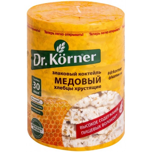 Хлебцы Dr. Korner Злаковый коктейль Медовый (100 гр)
