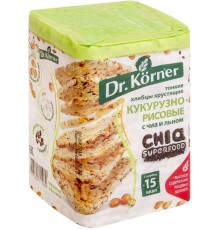 Хлебцы Dr. Korner Кукурузно-рисовые с чиа и льном (100 гр)