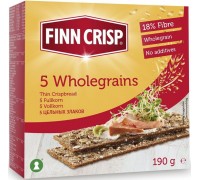 Хлебцы Finn Crisp 5 Wholegrain 5 цельных злаков (190 гр)