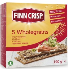 Хлебцы Finn Crisp 5 Wholegrain 5 цельных злаков (190 гр)