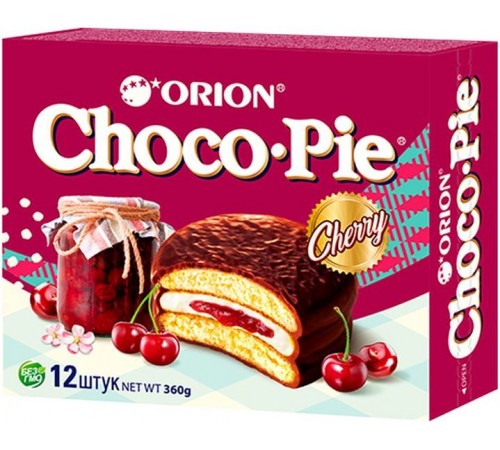 Пирожное Orion Choco-Pie Вишня (360 гр)