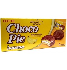 Пирожное Lotte Choco Pie Банан (168 гр)