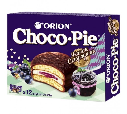 Пирожное Orion Choco-Pie Черная смородина (360 гр)