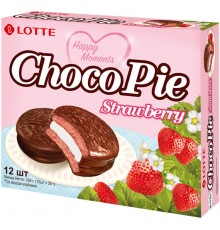 Пирожное Lotte Choco Pie Клубника (336 гр)