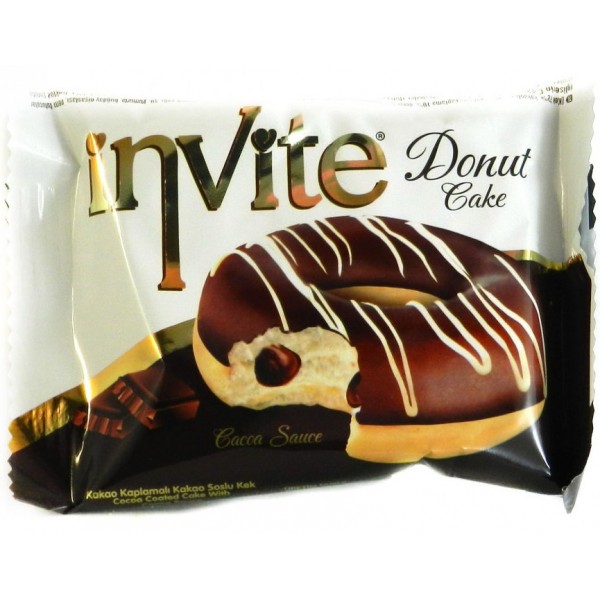 Пончик Invite Donut Cake в шоколаде (40 гр) Пончик Invite Donut Cake в шоколаде (40 гр)