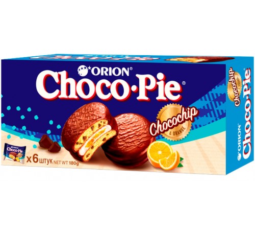 Пирожное Orion Choco-Pie Апельсин (180 гр)