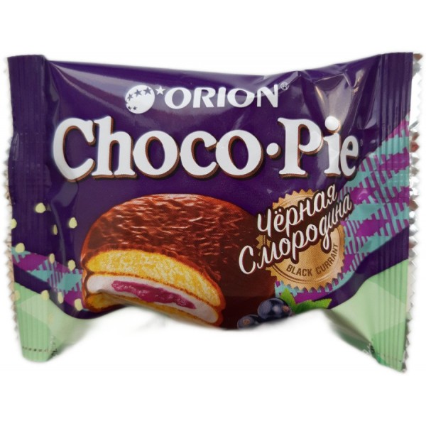 Пирожное Orion Choco-Pie Черная смородина (180 гр) Пирожное Orion Choco-Pie Черная смородина (180 гр)