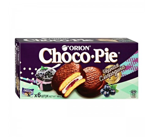 Пирожное Orion Choco-Pie Черная смородина (180 гр)