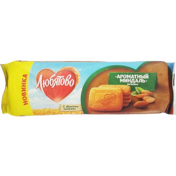 Печенье сахарное Любятово Ароматный миндаль (280 гр) Печенье сахарное Любятово Ароматный миндаль (280 гр)