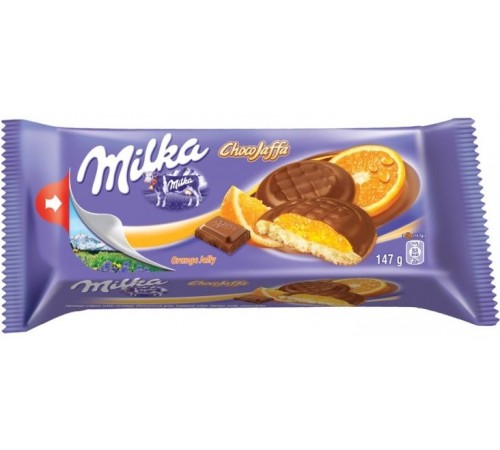 Печенье Милка Choco Jaffa с апельсиновой начинкой (147 гр)