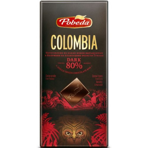 Шоколад горький Колумбия 80% какао (100 гр)