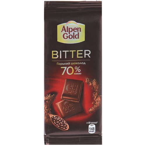 Шоколад Alpen Gold Bitter Горький 70% какао (85 гр)