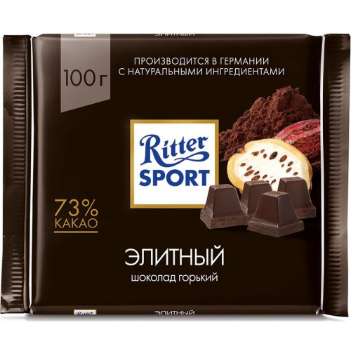 Шоколад горький Ritter Sport Элитный 73% какао (100 гр)