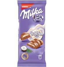 Шоколад молочный Milka Bubbles Кокос (97 гр)