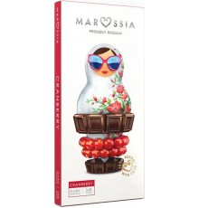 Шоколад тёмный Marssia с клюквой 54% какао (100 гр)