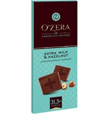 Шоколад молочный O'Zera Extra Milk & Hazelnut 31.5% (90 гр)