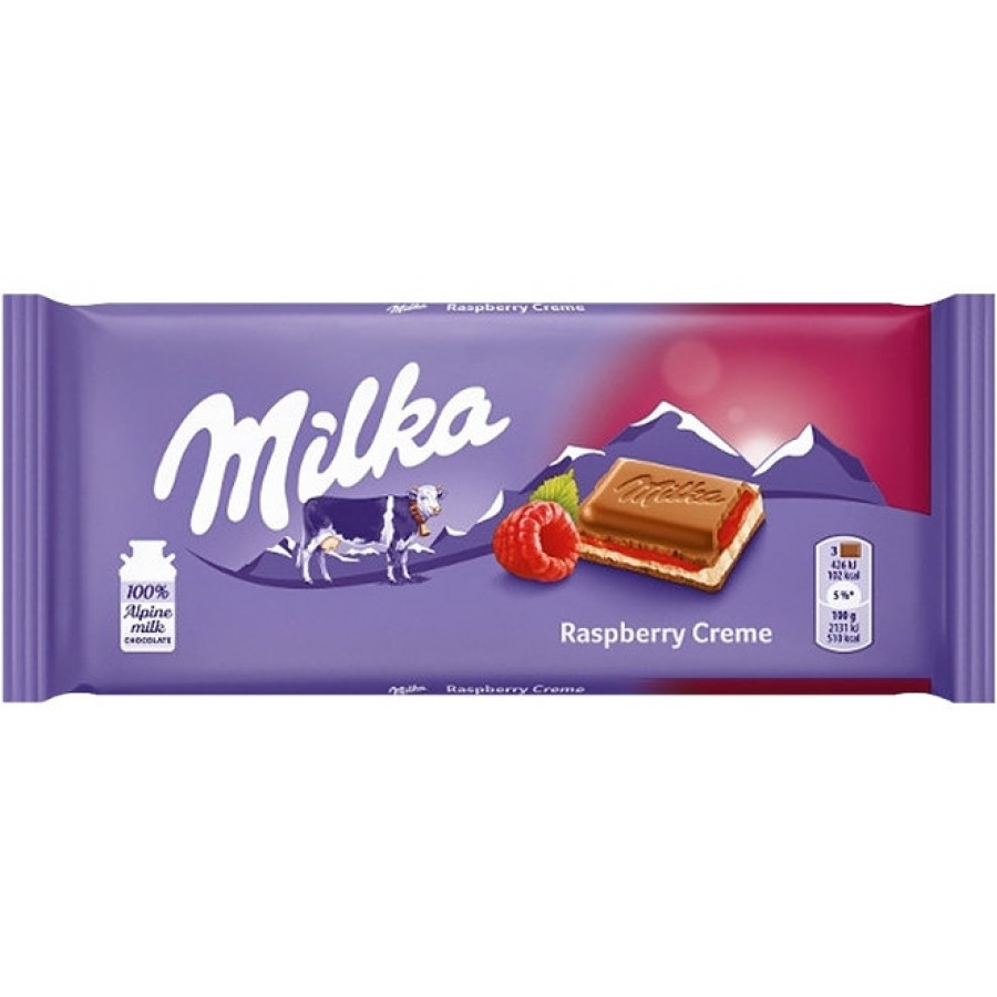 Шоколад Milka Raspberry Cream 100g