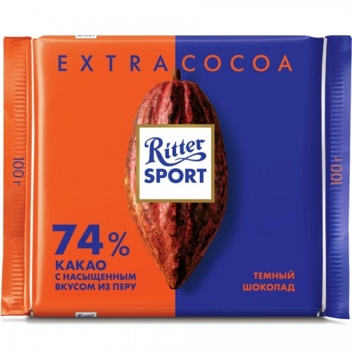 Шоколад темный Ritter Sport Перу 74% (100 гр)