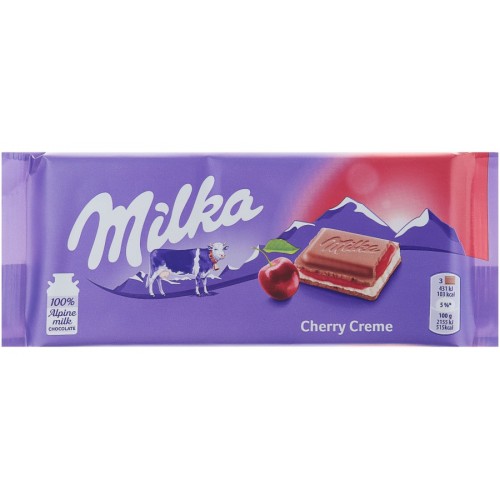 Шоколад молочный Milka Cherry Creme (100 гр)