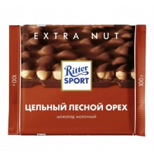 Шоколад молочный Ritter Sport Цельный лесной орех (100 гр)