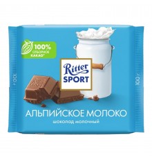Шоколад молочный Ritter Sport Альпийское молоко (100 гр)