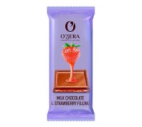 Шоколад молочный O'Zera Milk & Strawberry filling (24 гр)