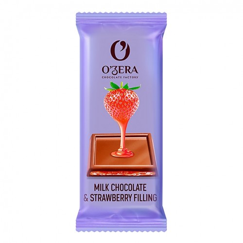 Шоколад молочный O'Zera Milk & Strawberry filling (24 гр)