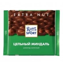 Шоколад молочный Ritter Sport Цельный миндаль (100 гр)