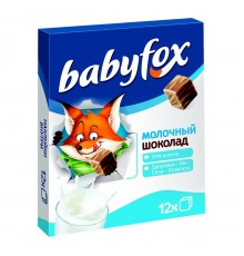 Шоколад молочный и белый BabyFox полосатый (90 гр)