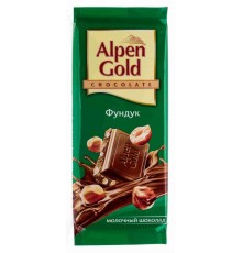 Шоколад Alpen Gold Молочный с фундуком (90 гр)