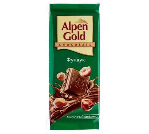 Шоколад Alpen Gold Молочный с фундуком (90 гр)