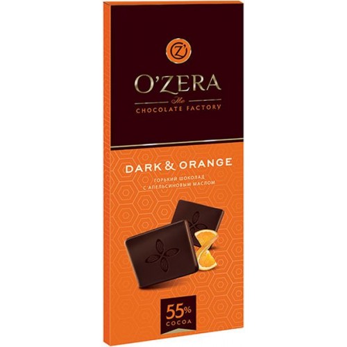 Шоколад горький O'Zera Dark & Orange 55% (90 гр)