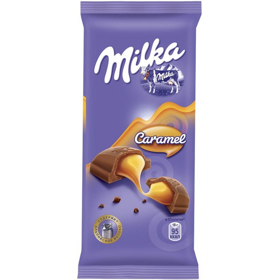 Шоколад Milka Карамель (90 гр) купить с доставкой по Владикавказу и России  | Alania-Market