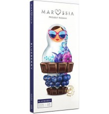 Шоколад тёмный Marssia с черникой 54% какао (100 гр)