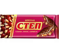 Шоколад молочный Степ Клюква Арахис Карамель (100 гр)