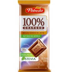 Шоколад молочный без добавления сахара Charged 36% какао (100 гр)