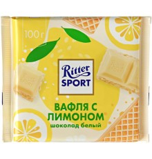 Шоколад белый Ritter Sport Вафля с лимоном (100 гр)