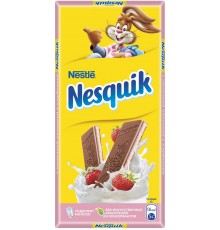 Шоколад молочный Nesquik с клубничной начинкой (100 гр)