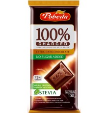 Шоколад горький без добавления сахара Charged 72% какао (100 гр)