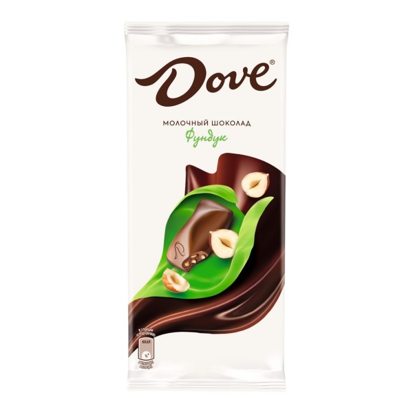 Шоколад Dove Молочный с фундуком (90 гр)