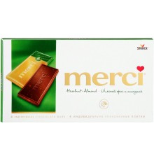 Шоколад Merci Лесной орех и миндаль 32% (100 гр)