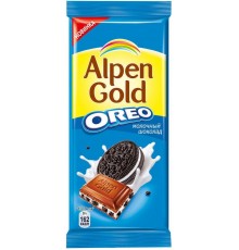 Шоколад молочный Alpen Gold Oreo с печеньем (95 гр)