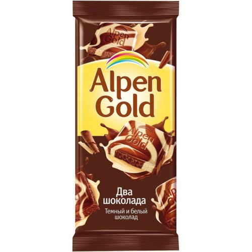 Шоколад Alpen Gold Два шоколада (90 гр)