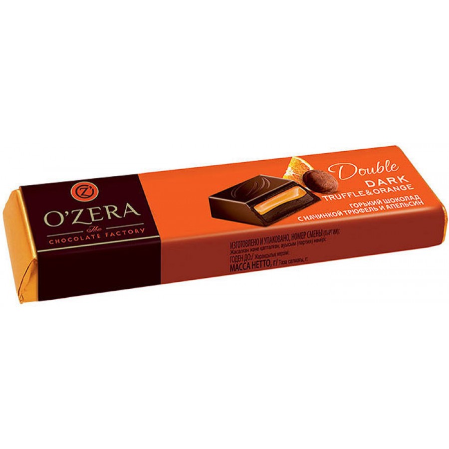Шоколад Ozera батончик, трюфель, 47 гр. «Ozera», шоколадный батончик Dark Truffle, 47 г. Шоколад темный o'Zera с трюфельной начинкой 47г. Шоколад темный Ozera с трюфельной нач.47г. Ozera батончик
