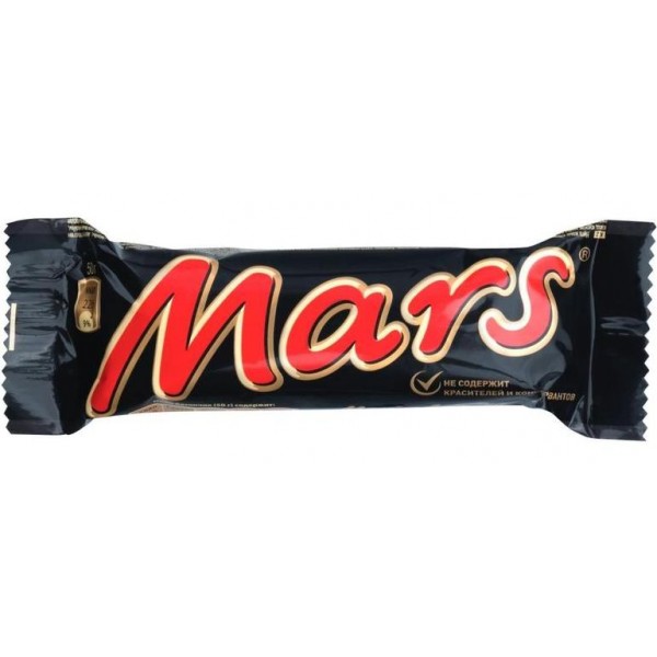 Шоколадный батончик Mars (50 гр) Шоколадный батончик Mars (50 гр)