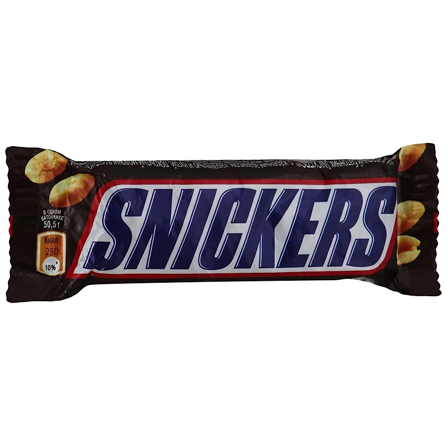 Шоколадный батончик Snickers (50.5 гр)