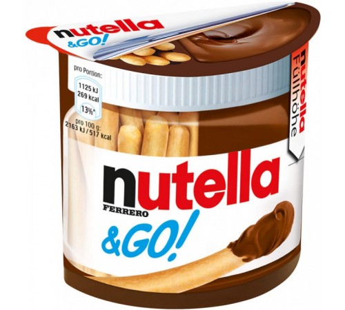 Паста ореховая Nutella & Go! Хлебные палочки (52 гр) пл/б