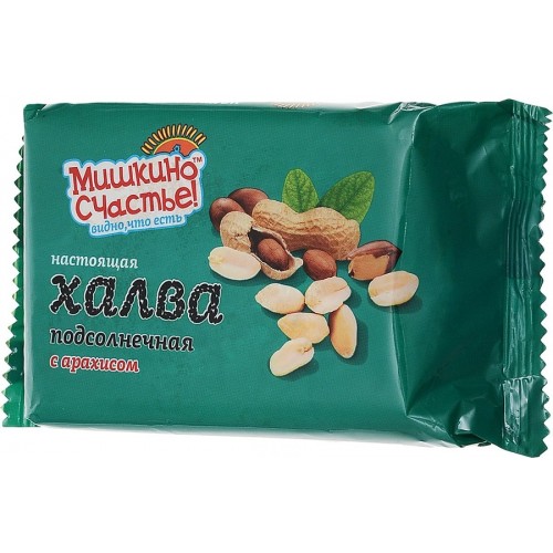 Халва Мишкино Счастье Подсолнечная с арахисом (350 гр)