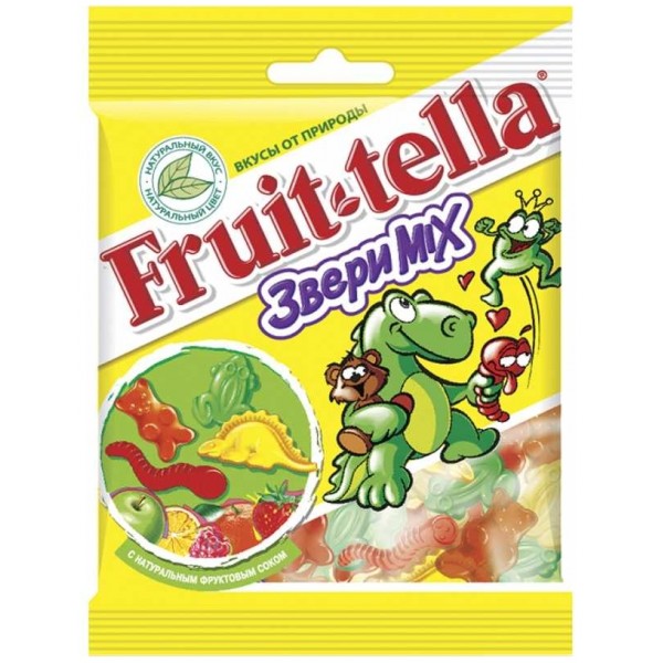 Жевательный мармелад Fruittella Звери MIX (70 гр) Жевательный мармелад Fruittella Звери MIX (70 гр)