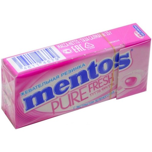 Жевательная резинка Mentos Pure Fresh Тутти Фрутти (15 гр)